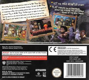 Where the Wild Things Are - Box - Back Image