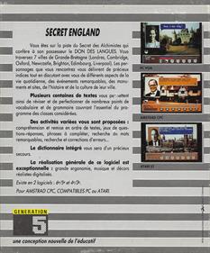 Secret England - Box - Back Image