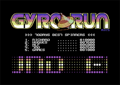 Gyro Run - Screenshot - High Scores Image