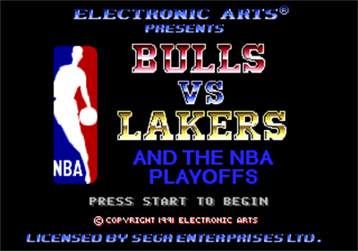 Bulls vs Lakers and the NBA Playoffs - Screenshot - Game Title Image