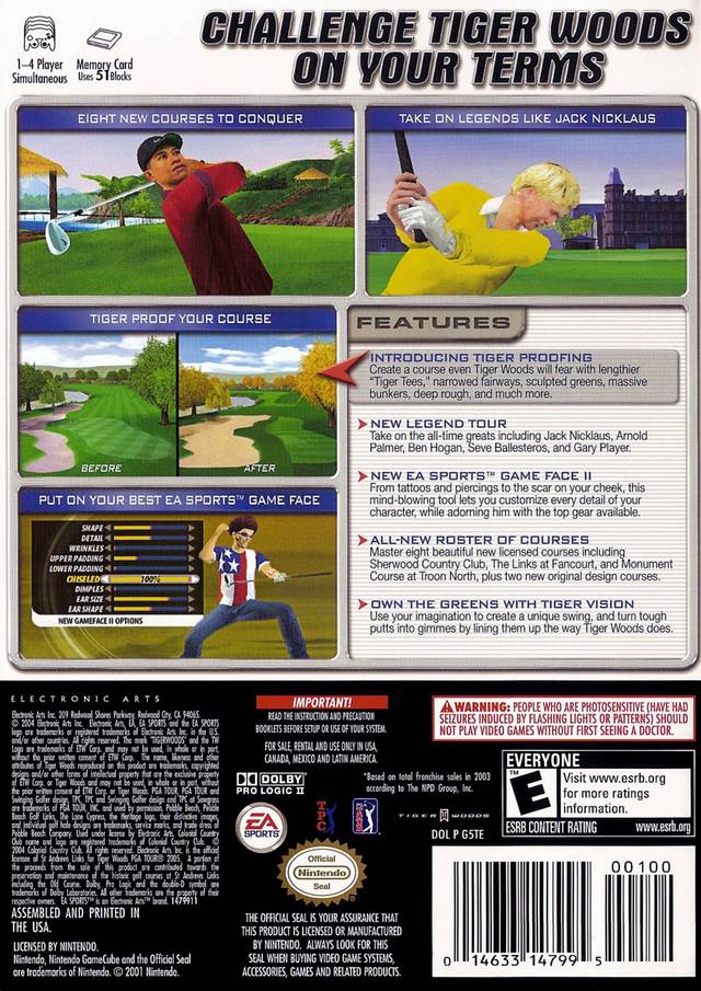 tiger woods pga tour 2003 intro gamecube