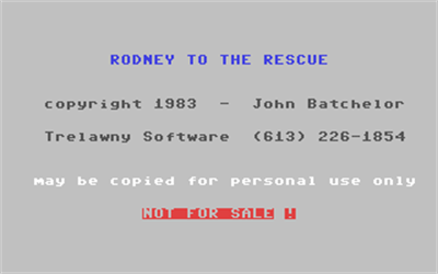 Rodney to the Rescue - Screenshot - Game Title Image