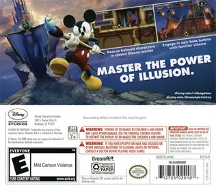 Disney Epic Mickey: Power of Illusion - Box - Back Image