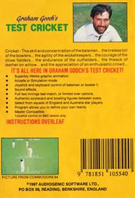 Graham Gooch's Test Cricket - Box - Back Image