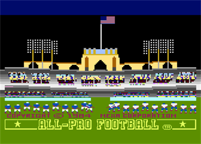 All-Pro Football - Screenshot - Game Title Image