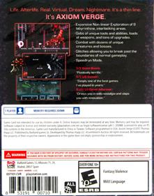 Axiom Verge - Box - Back Image