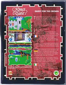 King's Quest I: Quest for the Crown - Box - Back Image