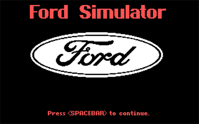 The Ford Simulator - Screenshot - Game Title Image
