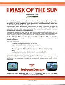 The Mask of the Sun - Box - Back Image