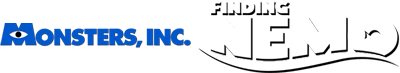 2 Games in 1: Monsters, Inc. / Finding Nemo - Clear Logo Image