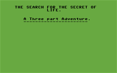 The Search for the Secret of Life - Screenshot - Game Title Image