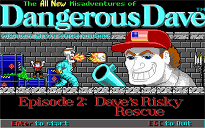 Dangerous Dave's Risky Rescue - Screenshot - Game Title Image