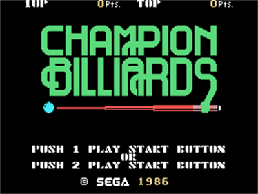 Champion Billiards - Screenshot - Game Title Image