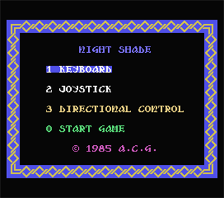 Nightshade - Screenshot - Game Select Image