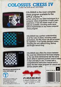 Colossus Chess IV - Box - Back Image