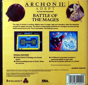 Archon II: Adept - Box - Back Image