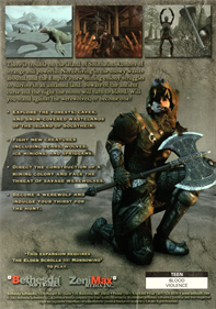 The Elder Scrolls III: Bloodmoon - Box - Back Image