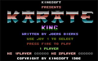 Karate King - Screenshot - Game Title Image