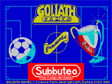 Subbuteo: The Computer Game - Screenshot - Game Title Image