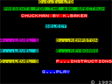 Chuckman  - Screenshot - Game Select Image
