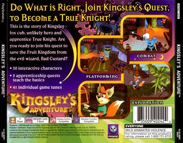 Kingsley's Adventure - Box - Back Image