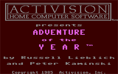 Adventure of the Year - Screenshot - Game Title Image
