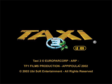 Taxi 3 - Screenshot - Game Title Image