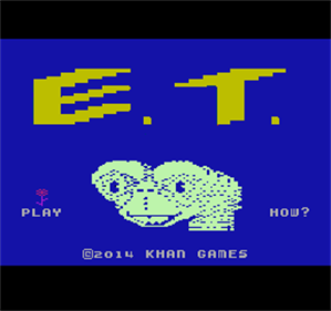 E.T.: The Extra Terrestrial - Screenshot - Game Title Image
