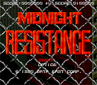 Midnight Resistance - Screenshot - Game Title Image