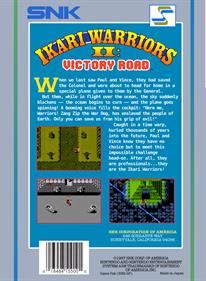 Ikari Warriors II: Victory Road - Box - Back Image