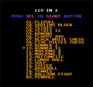 110-in-1 - Screenshot - Game Select Image