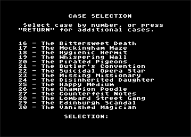 221B Baker St. Case Library 1 - Screenshot - Game Select Image