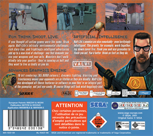 Half-Life - Box - Back Image