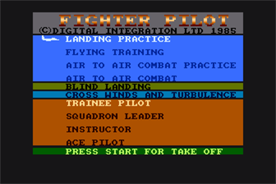 Fighter Pilot (Digital Integration) - Screenshot - Game Select Image