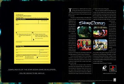 Star Ocean: The Second Story - Advertisement Flyer - Front Image