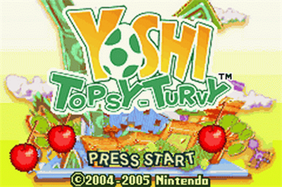 Yoshi Topsy-Turvy - Screenshot - Game Title Image