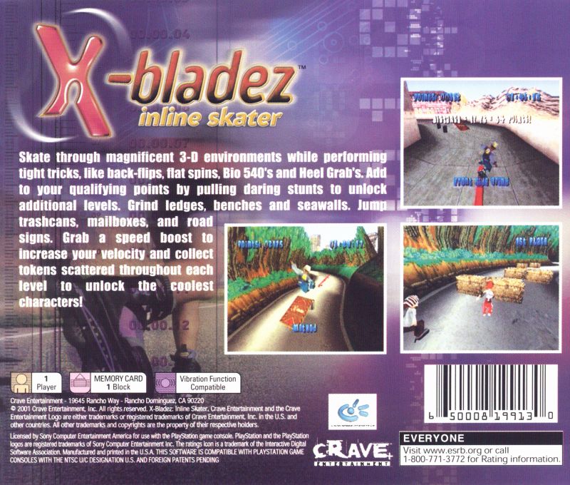 X-bladez Inline Skater - Ps1 - Psx