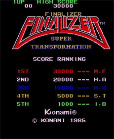 Finalizer: Super Transformation - Screenshot - High Scores Image