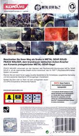 Metal Gear Solid: Peace Walker - Box - Back Image