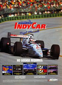 Newman Haas IndyCar featuring Nigel Mansell - Advertisement Flyer - Front Image