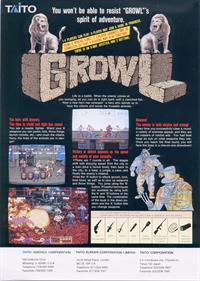 Growl - Advertisement Flyer - Back Image