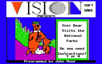Yogi Bear Visits... the National Parks - Screenshot - Game Title Image
