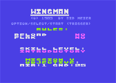 Wingman - Screenshot - Game Select Image