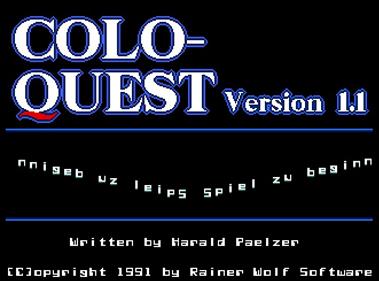 Colo-Quest - Screenshot - Game Title Image