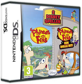 2 Disney Games: Phineas and Ferb / Phineas and Ferb Ride Again - Box - 3D Image
