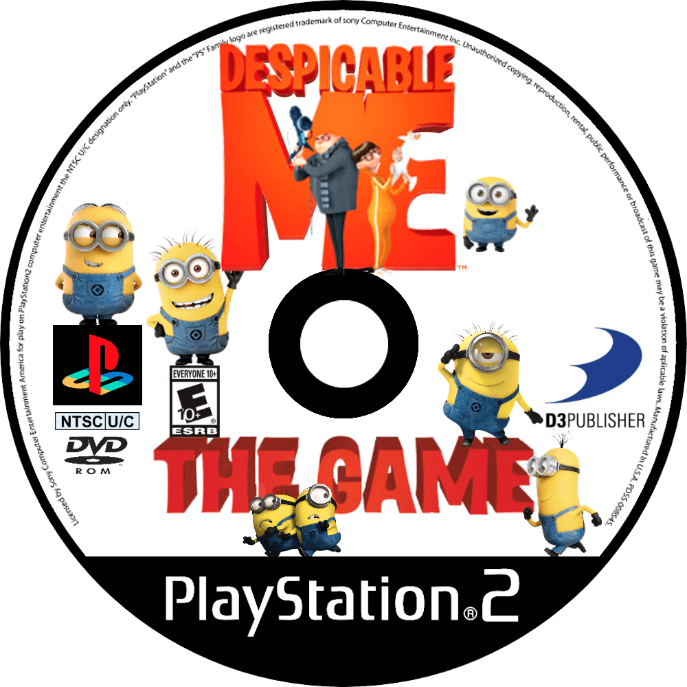 Despicable Me The Game Ps2 DVD Cover PlayStation 2 Box Art Cover