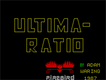 Ultima Ratio - Screenshot - Game Title Image