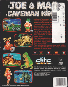 Joe & Mac: Caveman Ninja - Box - Back Image