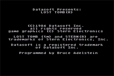 Lost Tomb - Screenshot - Game Title Image