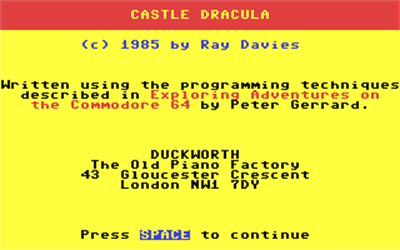 Castle Dracula - Screenshot - Game Title Image